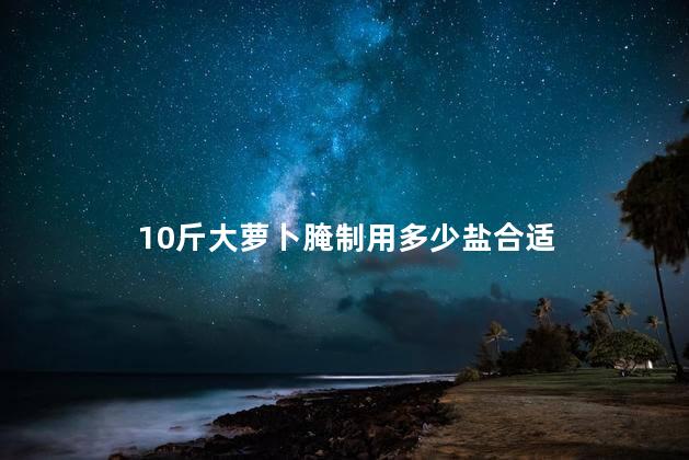 10斤大萝卜腌制用多少盐合适