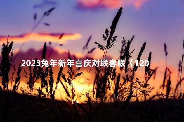 2023兔年新年喜庆对联春联（120副）