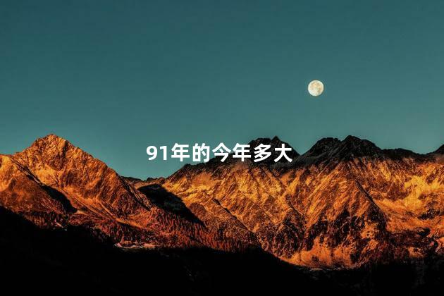 91年的今年多大