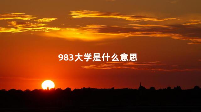 983大学是什么意思