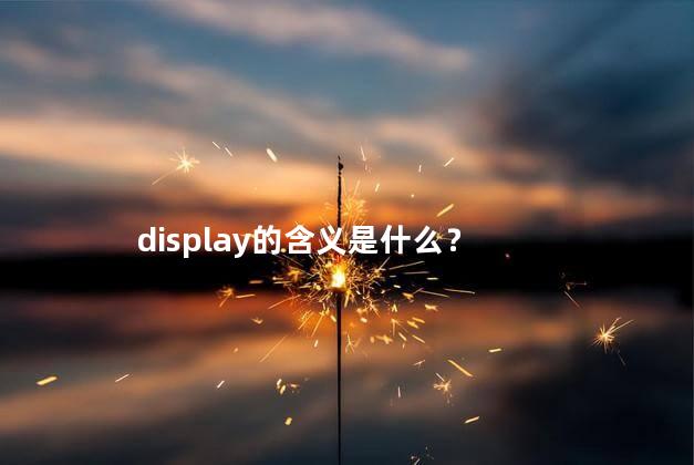 display的含义是什么？