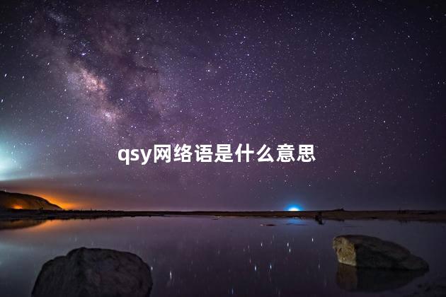 qsy网络语是什么意思