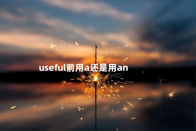 useful前用a还是用an