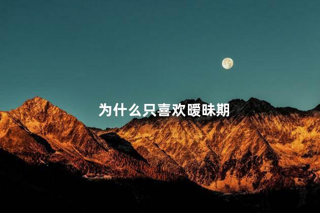 为什么只喜欢暧昧期