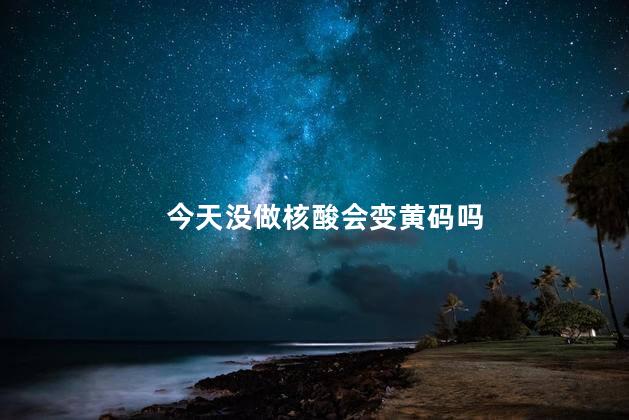 今天没做核酸会变黄码吗