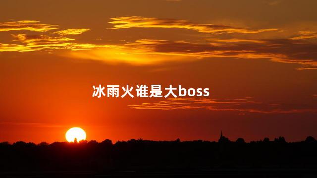 冰雨火谁是大boss