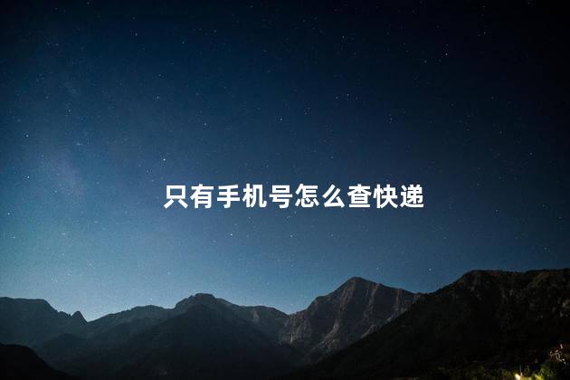 只有手机号怎么查快递