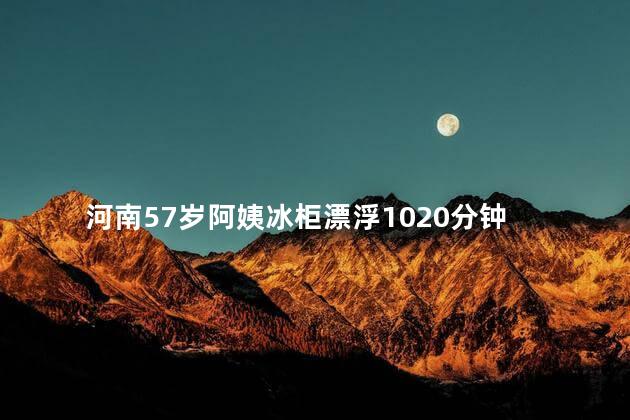 河南57岁阿姨冰柜漂浮1020分钟