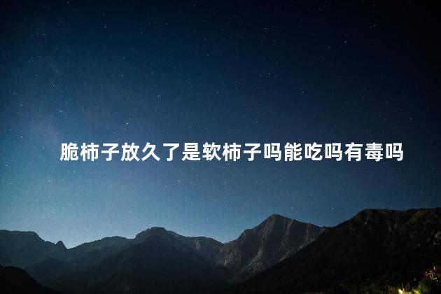 脆柿子放久了是软柿子吗能吃吗有毒吗