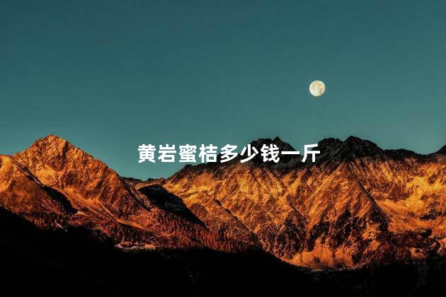 黄岩蜜桔多少钱一斤